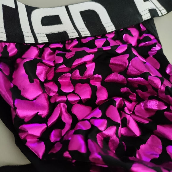 Andrew Christian Med jock leopard print purple pink fuschia metallic S M L Nโฆ - Picture 6 of 9